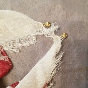 Abercrombie & Fitch Accessories - Abercrombie & Fitch Red and Peach Striped Scarf Abercrombie & Fitch Accessories - Abercrombie & Fitch Red and Peach Striped Scarf